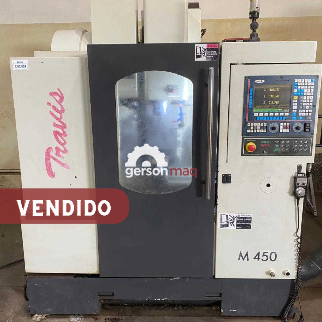 CENTRO DE USINAGEM TRAVIS M450 - GUIAS LINEARES - 12 MIL RPM
